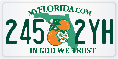 FL license plate 2452YH
