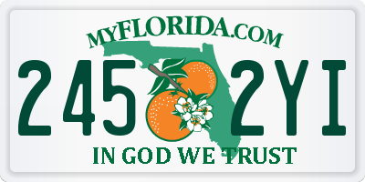 FL license plate 2452YI