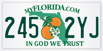 FL license plate 2452YJ