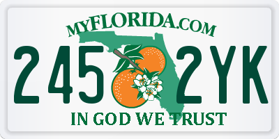 FL license plate 2452YK