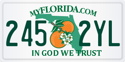 FL license plate 2452YL