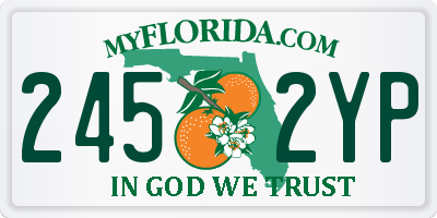 FL license plate 2452YP