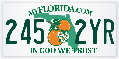 FL license plate 2452YR