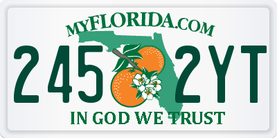 FL license plate 2452YT
