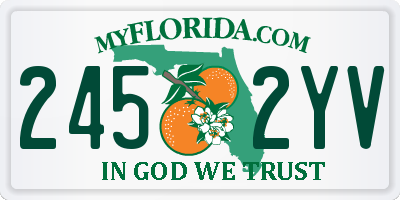 FL license plate 2452YV