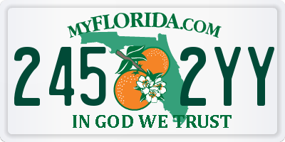 FL license plate 2452YY