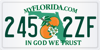 FL license plate 2452ZF