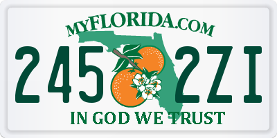 FL license plate 2452ZI