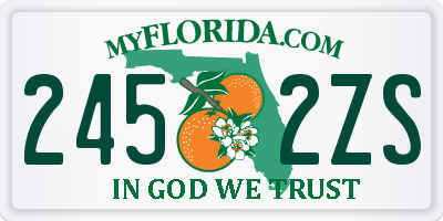 FL license plate 2452ZS