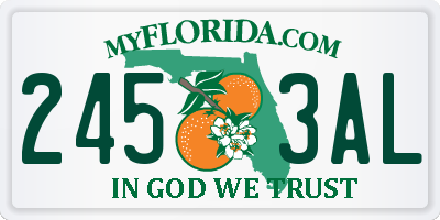 FL license plate 2453AL