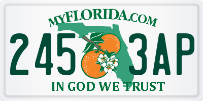 FL license plate 2453AP