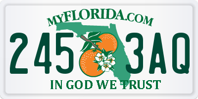 FL license plate 2453AQ