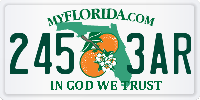 FL license plate 2453AR