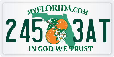 FL license plate 2453AT