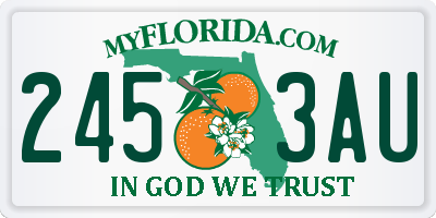 FL license plate 2453AU