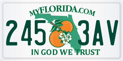 FL license plate 2453AV