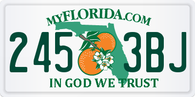 FL license plate 2453BJ