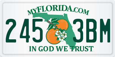 FL license plate 2453BM