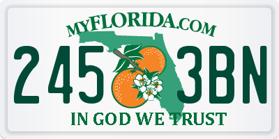FL license plate 2453BN