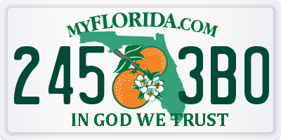FL license plate 2453BO