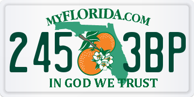 FL license plate 2453BP