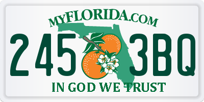 FL license plate 2453BQ