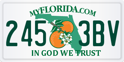 FL license plate 2453BV