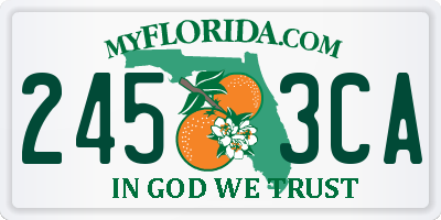 FL license plate 2453CA