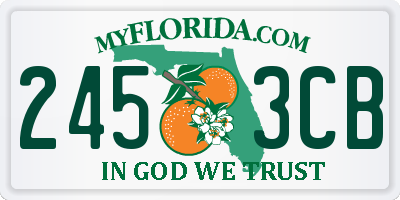 FL license plate 2453CB