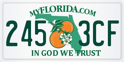 FL license plate 2453CF