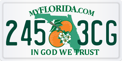 FL license plate 2453CG