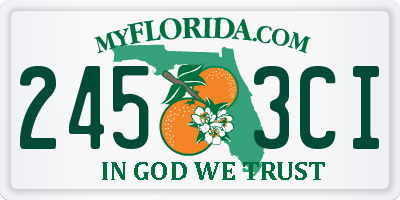 FL license plate 2453CI