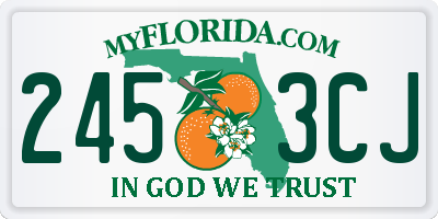 FL license plate 2453CJ