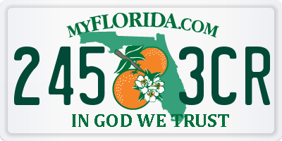 FL license plate 2453CR