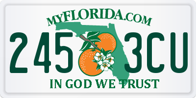 FL license plate 2453CU