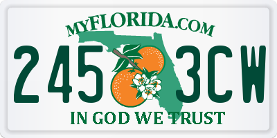 FL license plate 2453CW