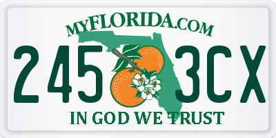 FL license plate 2453CX