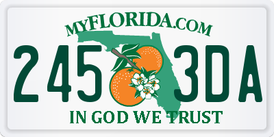 FL license plate 2453DA