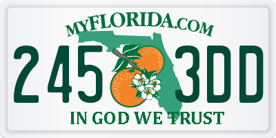 FL license plate 2453DD