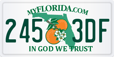FL license plate 2453DF