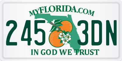 FL license plate 2453DN