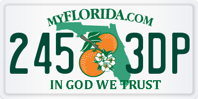 FL license plate 2453DP