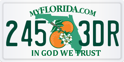 FL license plate 2453DR