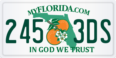 FL license plate 2453DS
