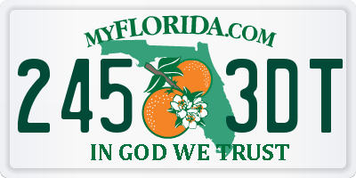 FL license plate 2453DT