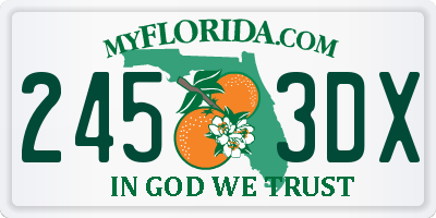 FL license plate 2453DX