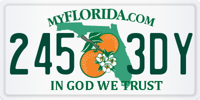 FL license plate 2453DY