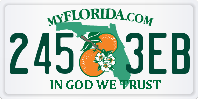 FL license plate 2453EB