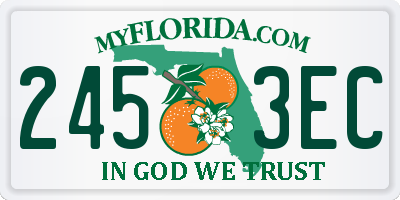 FL license plate 2453EC