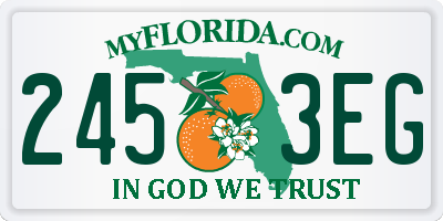 FL license plate 2453EG